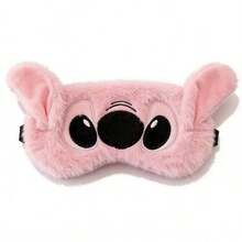 Monogram 1pc Disney Officially Licensed Stitch Angel Eye Mask, Couple Style Cute Cartoon Soft Comfortable Plush Material Rest Sleep Elastic Portable Design Light-Blocking Anti-Stain Creative Room Decor Christmas Birthday Surprise Gift - A - View 7