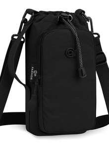 Minimalist Drawstring Phone Crossbody Bag, Lightweight Oxford Cloth Mini Shoulder Bag For Men And Women, Outdoor Travel Portable Storage Small Sling Bag - Multicolor - View 10