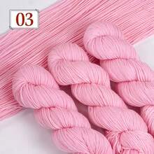 Benang Pilin Aneka Warna Isi 3 Gulungan, 100g Per Gulungan, Total 300g, Cocok Untuk Merajut Tangan, Merenda, Membuat Sweater, Syal, Topi, Selendang, dan Aksesoris Buatan Tangan, Bahan Benang untuk Proyek Merajut Kreatif - 3 bundel benang wol - View 33