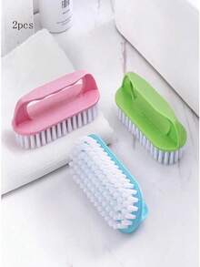 1/3/5pcs Multi-Purpose Handheld Cleaning Brushes, Plastic Laundry Brushes For Home Use, Multi-Function Wash Basin, Shoe, Drying Rack Cleaning Brushes With Hard Bristles - Cleaning Brush - View 3