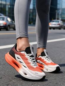 Women's Sports Shoes, Minimalist Colorblock Athletic Upper, Shock-Absorbing Rebound Tennis Shoes, Versatile For Daily Commute, Outdoor Sports And Ball Games - Koi - View 4