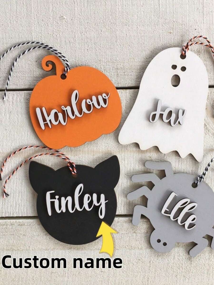 Etiquetas personalizadas para canastas de Halloween Boo