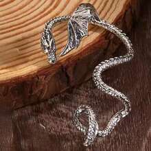 1/2pcs Bohemian Winged Dragon Earrings, Elf Costume Accessories, Cosplay Props, Gothic Vintage Earrings, Party Makeup And Dance, And Daily Wear. - Multicolor - View 10