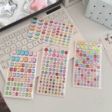 1350Pcs 9 Sheets Bling Diamond Jewel Stickers For Children, Self Adhesive Assorted Shape Rhinestone Stickers, DIY Art Decor Stickers For Kids Craft & Back To School Gift - Multicolor - View 3