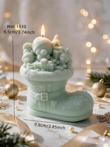 Christmas Boot With Bear Candle Mold Christmas Shoe Santa Claus Silicone Mold Boot Plaster Gypsum Mould For Home Decor - Multiple Styles - View 9