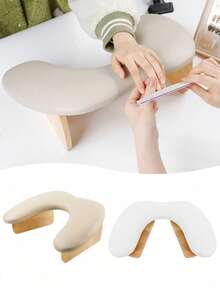 Foldable Angled Butterfly Nail Hand Rest Pillow, Dual Hand Manicure Armrest Pad, Designed For Nail Table - Multicolor - View 1
