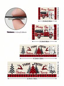 1/2pcs Christmas Kitchen Decor Rug, Winter Kitchen Mat And Pad, Non-Slip Washable Absorbent Kitchen Accessories Decorative Mat, Christmas Holiday Gift! - Multicolor - View 7