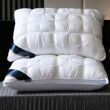 Luxury 5-Star Hotel Quality Neck Pillow, Hypoallergenic Polyester Fabric, Non-Collapsing High-Density Filling, Washable Bed Pillow For All Seasons, Soft Deep Sleep Pillow, Suitable For Home, RV And Daily Use - A - View 5