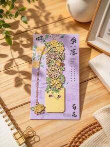 Personalized Birth Flower Butterfly Gold Metal Bookmark With Decorative Chain, Custom Engraved Bookmark, Birthday Gift For Book Lovers - Multicolor - View 19
