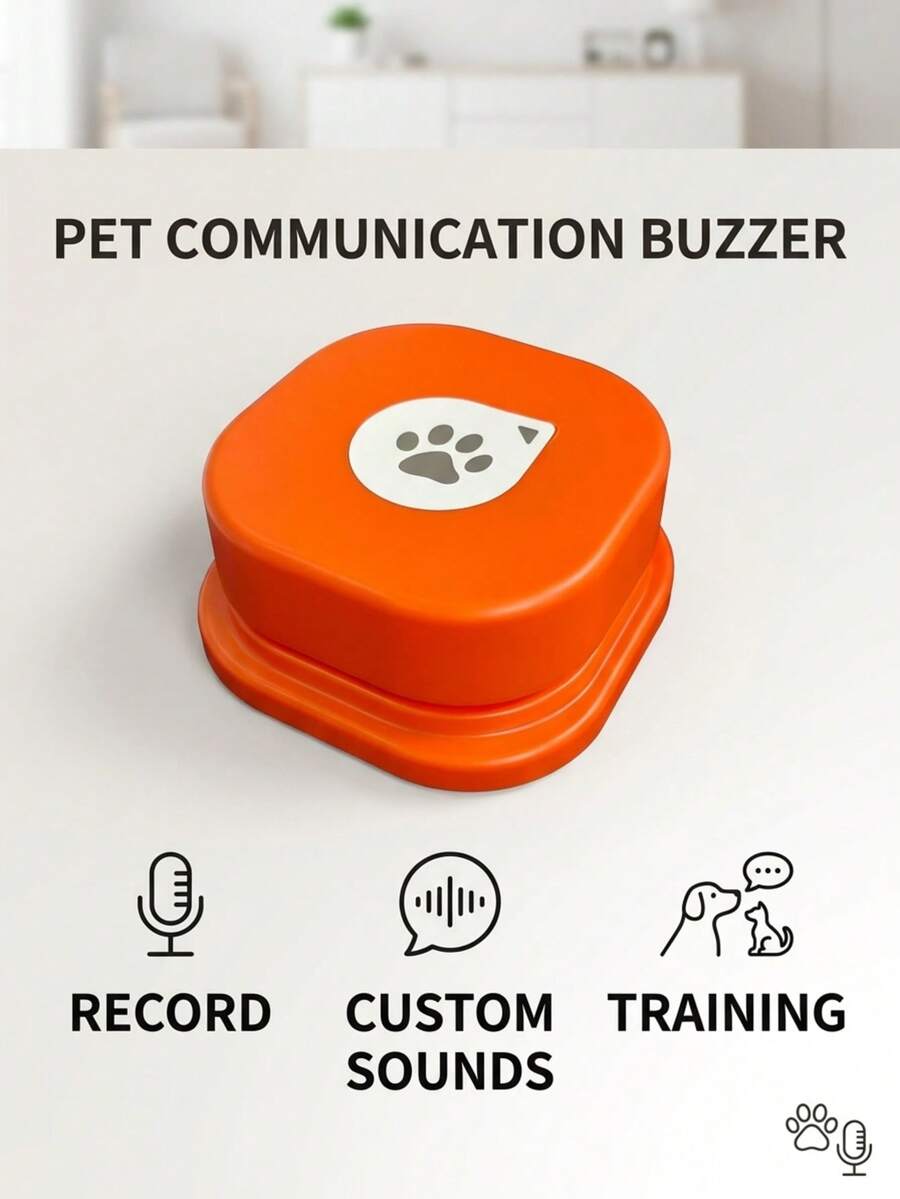 PETSIN Pet Communication Talking Buttons, Recordable Voice Training Button For Cats Dogs, Interactive Pet Speech Buzzers, Pet Training Toy For Communication(Battery Not Included) - Multicolor - View 1