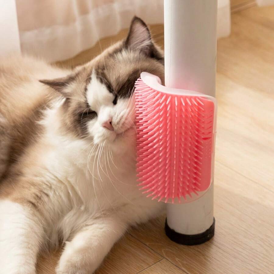 1pc Pet Cat Dog Grooming Cleaning Brush, Cat Itch Relief Scratching Brush - Multicolor - View 1