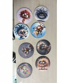 Set Of 8 Charming Bird Coasters, Fun Wooden Drink Mats For Coffee And Tea _ Non-Slip & Heat Resistant _ Ideal Holiday Gift For Bird Lovers _ Natural Theme Home Decor - A - View 10