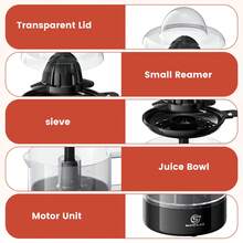 SUPERLEX Citrus Juicer With Dual Rotation 50W 550ML Juice Container Pulp Filter Easy Clean Design Quiet Operation For Home And Small Commercial Use - Black - View 11