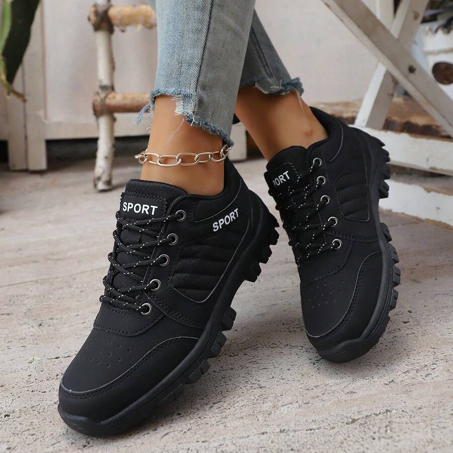 Women's Outdoor Fashion Breathable Lightweight Colorblock Thick Sole Anti-Slip Shock-Absorbing Sports Shoes