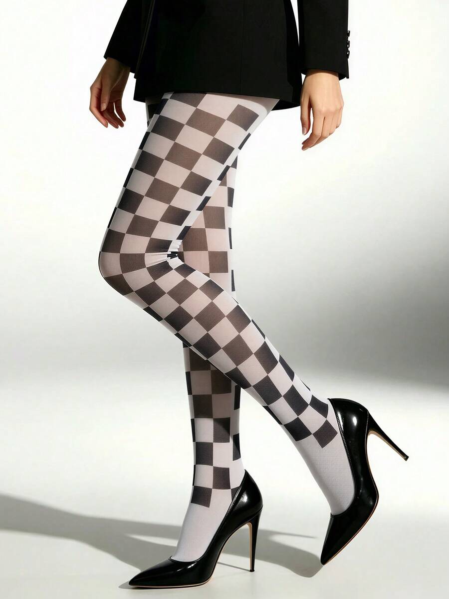 Halloween Print Over-The-Knee Socks, Multiple Patterns, Dark Style Outfit, Cosplay, Basic Socks, Halloween Socks - Multicolor - View 1