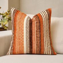 1pc/2pcs Beige-White Luxury Sofa Cushion Decorative Pillow Case Set, Textured Geometric Boucle Square Sofa Pillow, Living Room Home Decor Woven Modern Cushion Cover, Sofa Pad, Pillowcase, Soft Cushion, Suitable For Sofa, Living Room, Bedroom, Farmhouse, Also Can Be Used As A Gift, Suitable For All Seasons - Beige-white - View 22