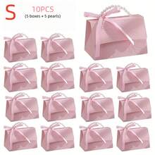 20/10/1pc Pearl Handle Decorative Paper Gift Box, Exquisite Pink Gift Packaging Box, Suitable For Gift Sets, Small Gift Bags, Wedding Gifts, Party Decor, Halloween And Christmas Gift Decoration - Multicolor - View 15