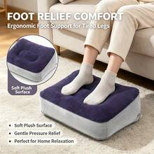 20pcs Portable Inflatable Foot Stool (Random Style), Thickened PVC Material, Foldable And Adjustable Inflatable Footrest, Quick Inflation And Deflation, Lightweight And Easy To Store. Suitable For Airplane, High-Speed Train Long-Distance Travel, Office Nap, Home Leisure, Self-Driving Trip. Support Legs, Elevate Feet, Relieve Soreness, Alleviate Leg Fatigue. Durable And Sturdy, Excellent Airtightness, Non-Slip Surface, Stable Load-Bearing. Travel Footrest, Office Footstool, Home Footrest Accessory, Essential For Business Travel, Multi-Scenario Universal Inflatable Footstool, Portable Travel Foot Support Accessory. - Multicolor - View 8