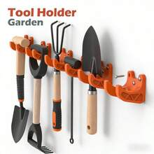 1pc This Wall-Mounted Garden Tool Storage Rack Has Stable Load-Bearing Capacity. It Can Hold All Kinds Of Gardening Tools And Save Floor Space. Simple To Install, Perfect For Yards And Garages To Keep Tools Neatly Arranged. - Multicolor - View 3