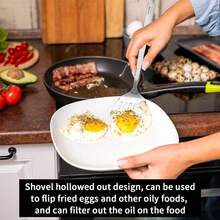 Silver Stainless Steel Wok Spatula 2-Piece Set, One-Piece Wok Spatula 34.5 * 7.5 Cm, Dishwasher Kitchenware, Suitable For Non-Stick Pans - Silver - View 6