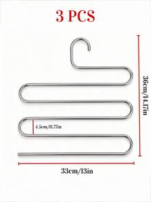 NINFRODITE Rak Celana 5 Tingkat Stainless Steel - Bentuk S, Anti Selip, Hemat Ruang, Organizer Penyimpanan Celana Jeans dan Celana Panjang Berlapis-lapis, Permukaan Mengkilap, Solusi Penyimpanan Lemari, Pengorganisasian Lemari yang Rapi, Aksesori Lemari, Gantungan Bentuk S, Struktur, Gantungan Pakaian - View 7