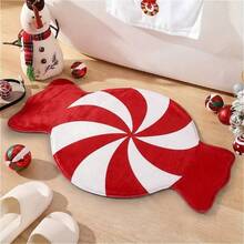 1 buah Keset Lantai Berbentuk Permen Natal, Dekorasi Rumah, Dekorasi Kamar Tidur, Karpet Kecil, Karpet Modis Kreatif, Karpet Ruang Tamu, Karpet Kecil Ruang Tamu, Karpet Kamar Tidur, Karpet Luar Ruangan, Karpet yang Dapat Dicuci, Karpet yang Dapat Dicuci, Halloween, Hadiah Natal, Hadiah untuk Keluarga dan Teman - Beraneka warna - View 3