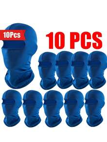 10pcs/6pcs/1pc Masker Wajah Ski Pria, Masker Pelindung Wajah Penuh Musim Dingin, Balaclava Pelindung UV, Cocok untuk Pria dan Wanita Bersepeda di Luar Ruangan - A - View 6