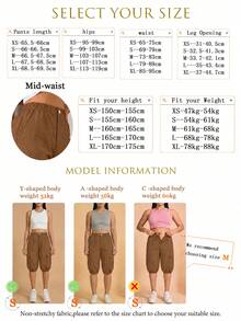 BAIQIANSHI Brown Practical Multi-Pocket Elastic Waist Cuffed Hem Casual Elegant Cute Y2K Women's Cargo Shorts, Bermuda Length, Beach Vacation, College, Daily, Back To School, Party, Graduation Season, Outing, Travel, Country Music Concert, Sports And Fitness, Airport, Teacher's Day, Thanksgiving, Spring Summer Autumn - Brown - View 8