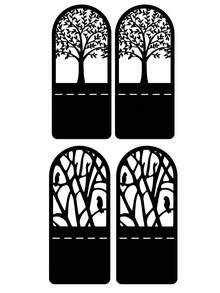1 Pair Black Tree Of Life Desktop Metal Bookends, Office Desk Home Book Stand Gift For Book Lovers, Iron Desk Bookshelf - Multicolor - View 18