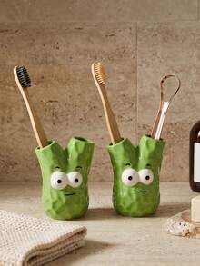 Cute Green Scallion Shape Toothbrush Holder,Scallion Toothbrush Holder ...