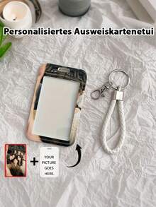 1pc Custom Photo Id Holder, Double-Sided Personalized Design, Custom With Your Photo, Suitable For Student ID, Work Badges, Public Transport Passes. - Multicolor - View 4
