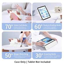Airplane And Skyscraper Pattern Painted Effect Tablet Protective Case With Stand, Compatible With Honor 8/9/10/X8/X8A/X9/X8Pro/X9Pro, MatePad SE 11 Inch/MatePad 11 Inch/11.5 Inch, MatePad Pro, Apple 10th/11th Gen 2025 (A16), Galaxy Tab A7/A9 And Other Popular Models - Style 38 - View 3