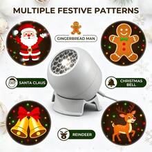 LED Dynamic Rotating Christmas Projector, Christmas Night Light Projector - Santa Claus, Reindeer, Bell, Christmas Tree, USB Powered Projector Cabinet Light, Holiday Decoration, Suitable For Bedroom, Living Room, Yard, Garden Christmas Lighting Decoration - Christmas Projector Light - View 5
