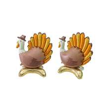 Standing Base Turkey Balloon Thanksgiving Decoration Cartoon Turkey Balloon New Year Holiday Decoration - Multicolor - View 6