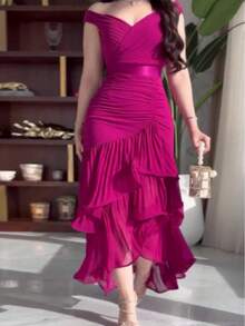 Women Formal & Evening Dresses - Hot Pink - View 1