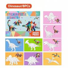1 buah Puzzle Stiker - Stiker Kolase Geometris 3D Anak-anak, Stiker Puzzle Intelektual Buatan Tangan DIY, Mainan Edukasi Pendidikan Dini, Buku Aktivitas Edukasi, Cocok Untuk Dewasa, Mengembangkan Kreativitas dan Keterampilan Motorik, Termasuk Hewan, Bentuk, Warna - Hadiah Ulang Tahun, Natal, Halloween (Termasuk Pinset Kecil) - MultiWarna - View 15