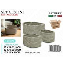 Set Of 3 Woven Storage Baskets, Stackable In Three Sizes, A Or B Colour Option, For Shelves, Bedrooms And Living Rooms - View 11