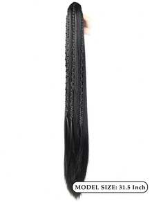 Claw Clip Ponytail Wig, Long Braided Ponytail Hair Extension, Easy Wear Hair Accessory For Daily Party Cosplay - Multicolor - View 4