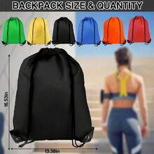 1/3/5pcs Drawstring Backpack: Durable Nylon Sports Bag, Suitable For Travel, Yoga, Fitness, Outdoor Camping, Hiking And Beach Essentials - Multicolor - View 10