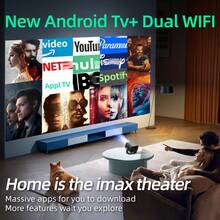 HUASHIJIE New Ultra HD Smart 5G Projector, 4K Home Cinema, Wall Projection Without Screen, 180° Rotation, Compact High Definition, Computer & Phone Screen Mirroring, Online Classes, Fitness, Office, Outdoor Camping, Room, Living Room, Dorm, Student Mini 1080P Projector, Valentine's Day, Christmas, Father's Day, Mother's Day Holiday Gift - UK Plug(220-240V) - View 6