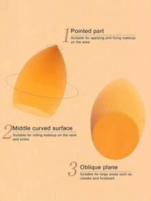 Makeup Sponges (4/2/1pcs Set), Suitable For Liquid And Cream Foundation, Can Create Layerable Coverage, Create Natural Dewy Base Makeup, Latex-Free Foam - Multicolor - View 2