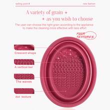 35pcs And 1pc Free Gift Makeup Brush Set With Makeup Sponges Powder Puff Cleaning Mat Face Washing Wristbands Soft Synthetic Bristles Cosmetic Brushes For Foundation Blush Eyeshadow Makeup Tools Gift For Makeup Lover - Burgundy - View 11