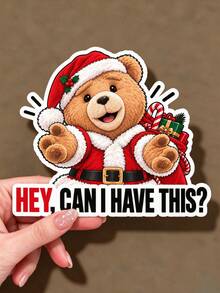 1/2/5pcs "HEY, CAN I HAVE THIS?" Stickers, Multi-Functional Stickers, Decorative Stickers, DIY Stickers, Cartoon Planner Stickers, Decorative Seal Stickers, Christmas Stickers - one-size - View 2