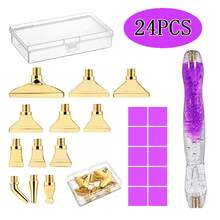 New Threaded Diamond Dot Drilling Tool, Multipurpose Stainless Steel Threaded Tip, Perfect For DIY Mosaic Embroidery Art Projects - A - View 16