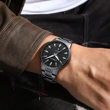 CRRJU Men Watch Fashion Waterproof Quartz Dial Stainless Steel Strap With Date Luminous Hands Wristatches For Male - Multicolor - View 8