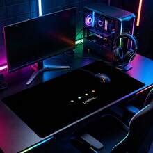 Loading Text Mouse Pad Black Gaming Desk Mat Extended XL MousePad Office Desk Accessories Multicolor Non-Slip Stitched Edge Computer Mat For Desk 35.4x15.7 Inches Rubber Base Laptop Keyboard Pad For Home Office & Gamers,Durable And Spill-Resistant - View 2