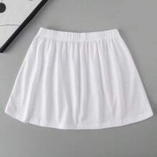 1pc Elastic Waist Extender, Women Shirt Extender, Adjustable Layered Fake Skirt Hem Extender - Black - View 10