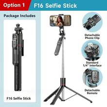AXNEN 170cm/66.93in Extendable Selfie Stick Tripod, Stable 360° Rotating Phone Tripod With Wireless Remote Shutter & Detachable Phone Holder, For Selfies, Vlog, Live Streaming, Travel And Video Recording - Multicolor - View 15