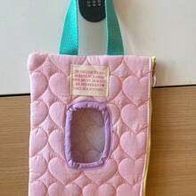 1 pieza Funda para caja de pañuelos de coche color macaron, bolsa colgante linda para toallitas húmedas de cochecito - Caja de pañuelos para macarrones (sin tapa) - Ver 9