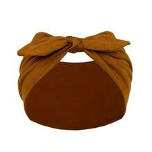 1pc/Set Women's Wide Rabbit Ear Headband, Soft Elastic Knotted Bow Headband, Solid Color Headband, Versatile Fashion Women's Hair Accessory - Multicolor - View 8